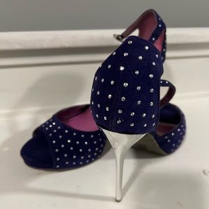 Shoe Republic LA women’s open toe  navy stiletto heel size 10